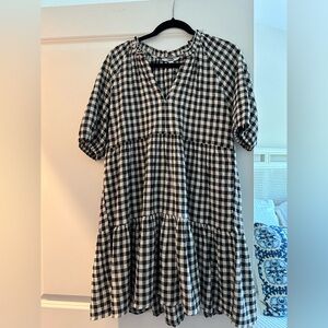 BB Dakota Black Gingham Dress